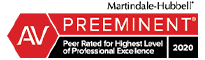 Martindale-Hubbell | AV Preeminent Peer Rated For Highest Level Of Professional Excellence | 2020